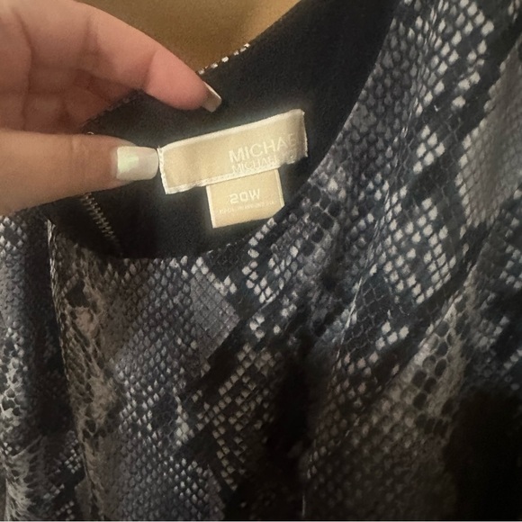 NWOT Plus MICHAEL Michael Kors Snakeskin Print Lined Dress Business Evening 20W‎ - Picture 5 of 7